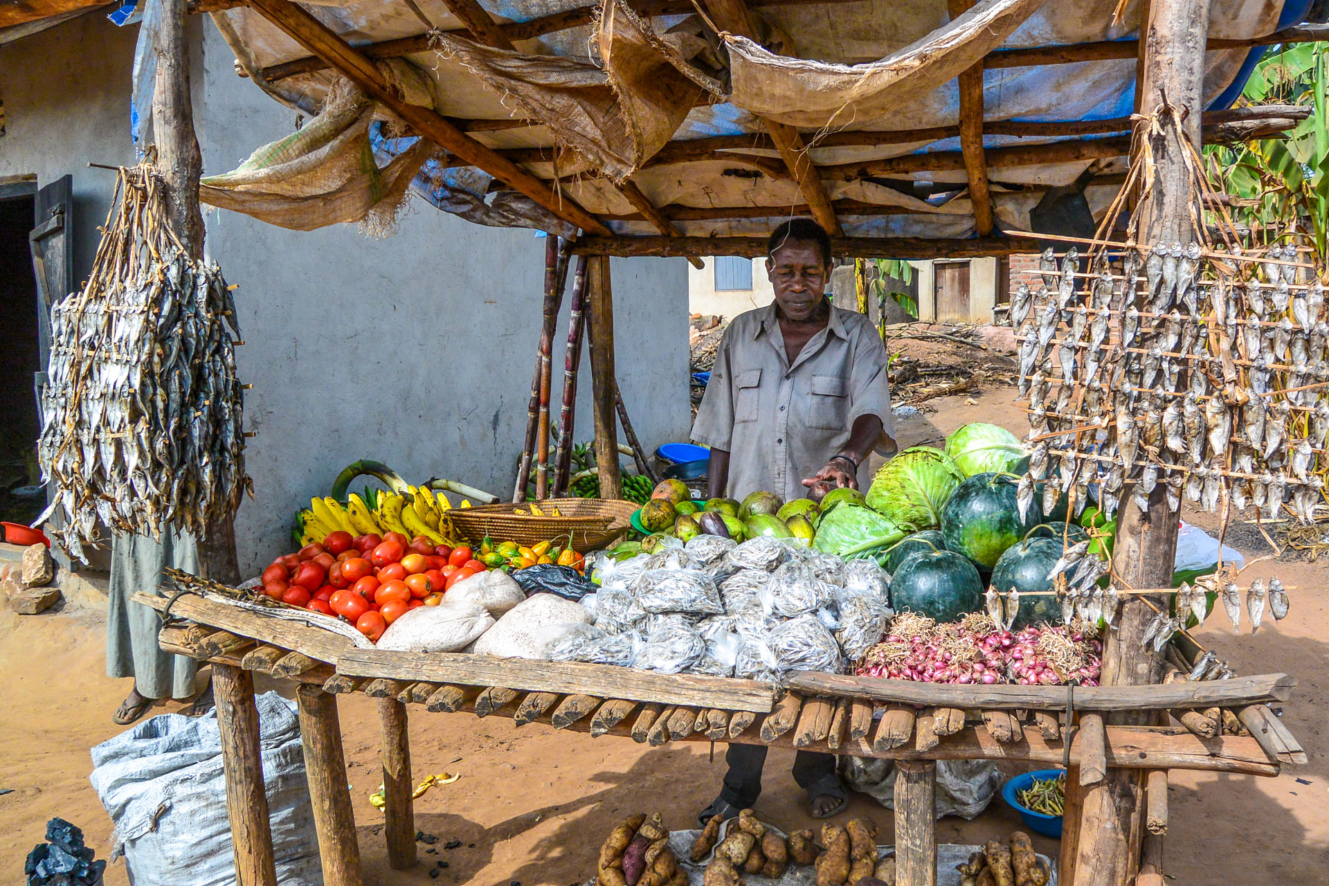 Marktstand am Strassenrand