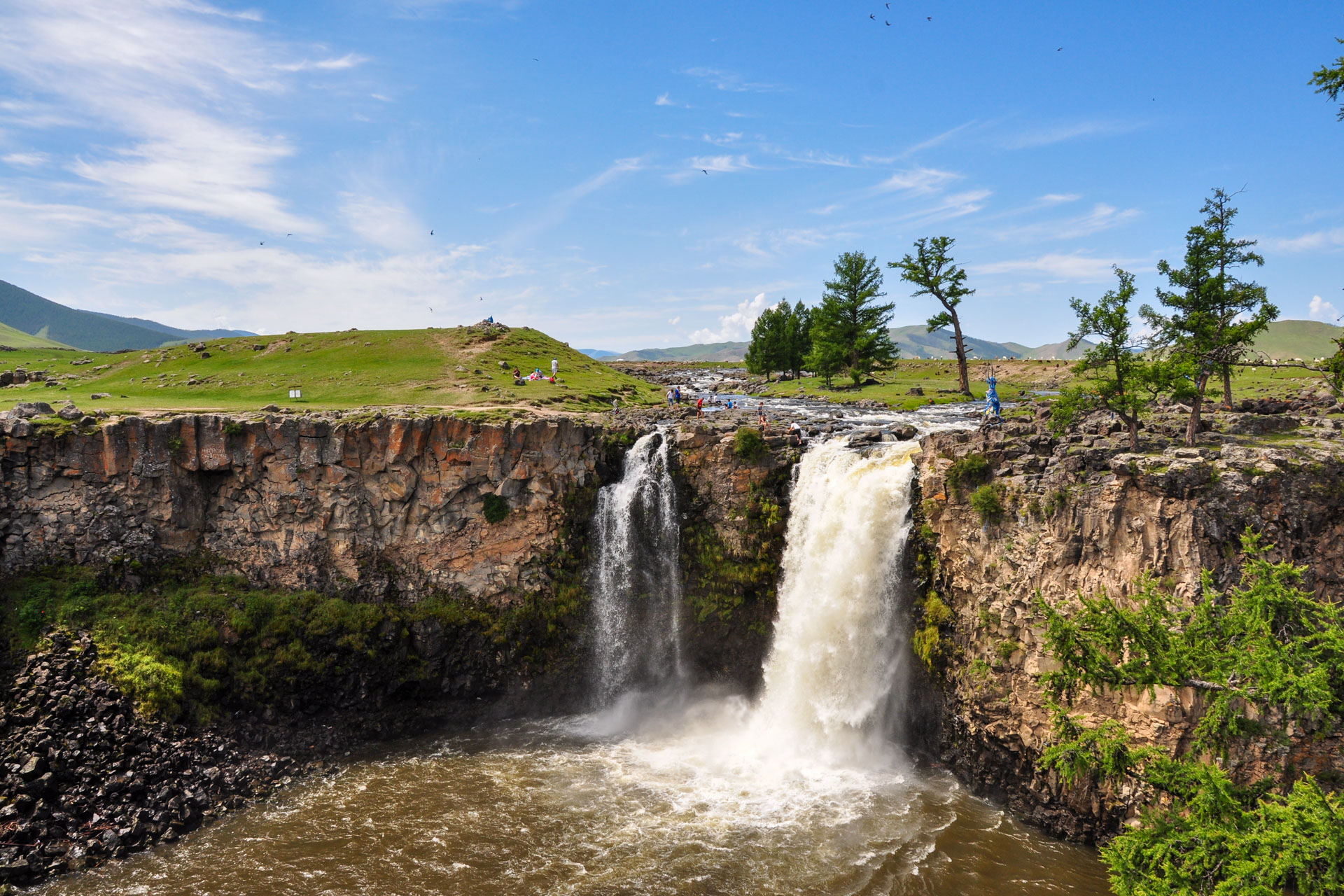 Naturspektakel am Wasserfall