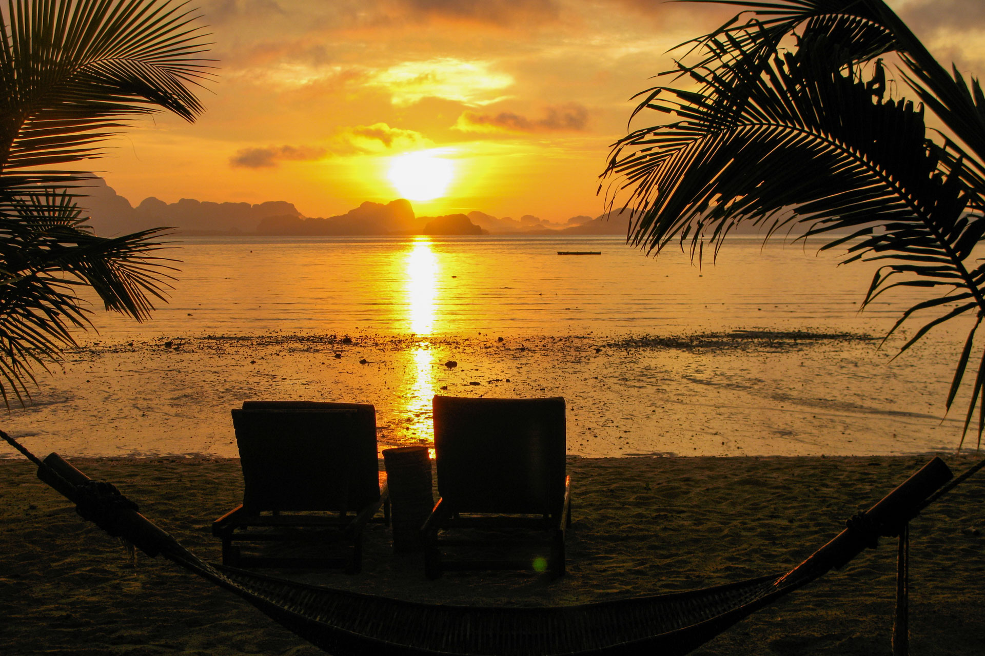 Sonnenuntergang über dem Meer