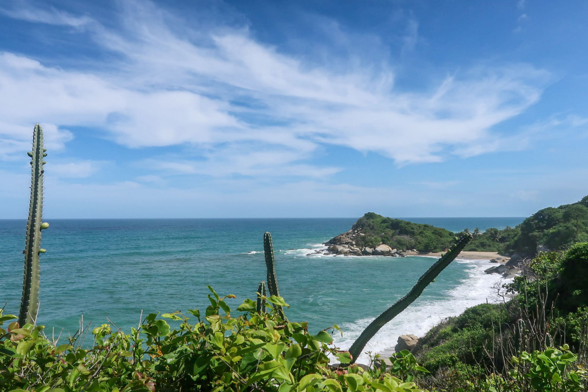 Das Meer an der Küste von Kolumbien