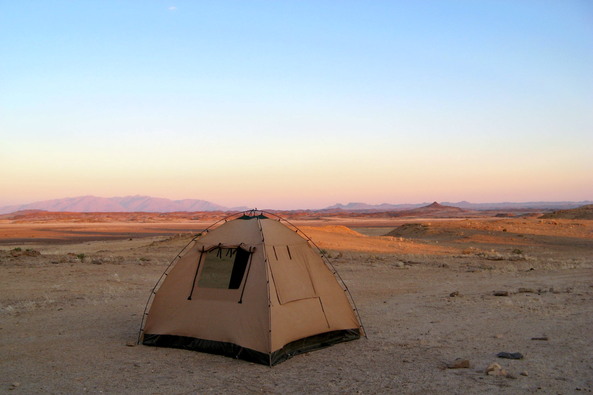 Unsere Zelt-Unterkunft in Namibia